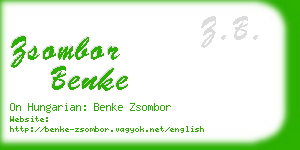 zsombor benke business card